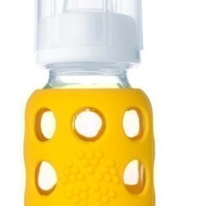 120 ml lasinen tuttipullo keltainen