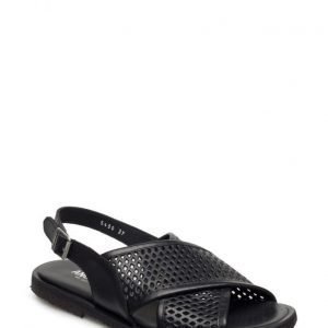 ANGULUS Sling-Back Sandal With Hole Pattern And Buckle.