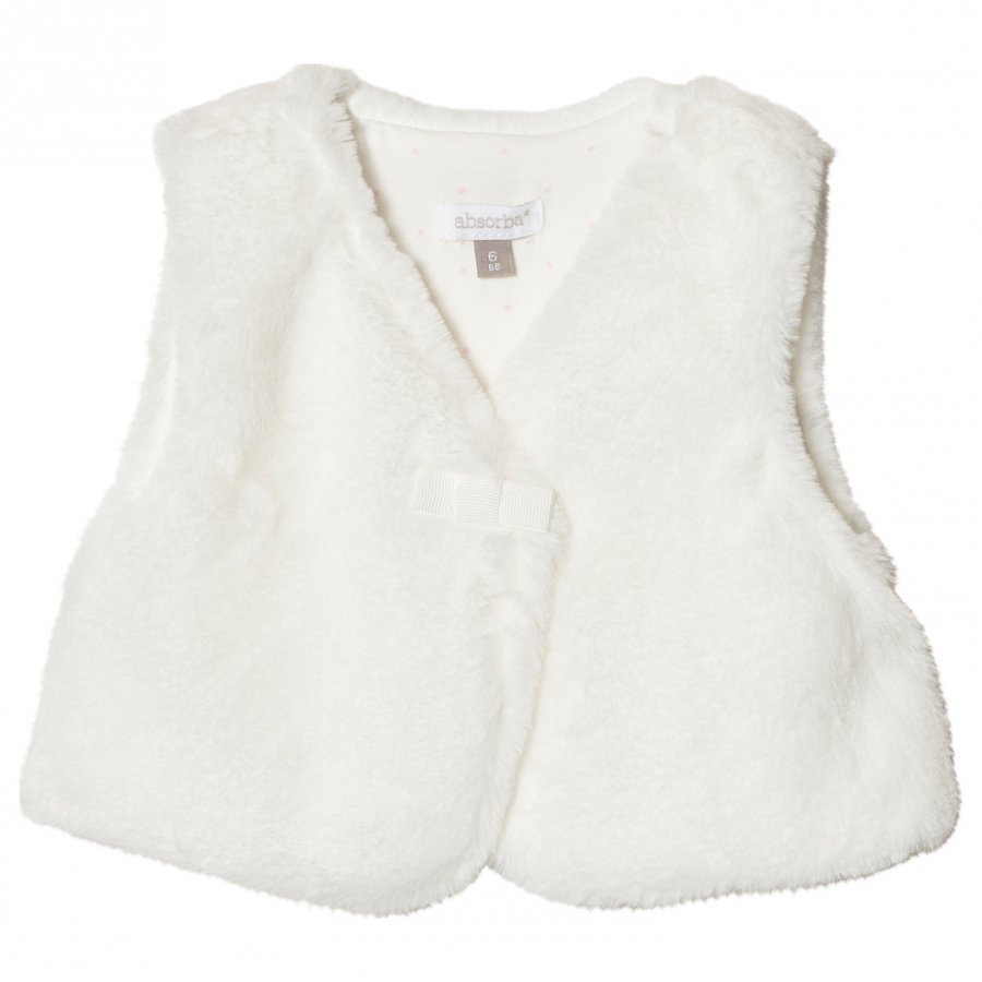 Absorba Cream Faux Fur Gilet Toppaliivi