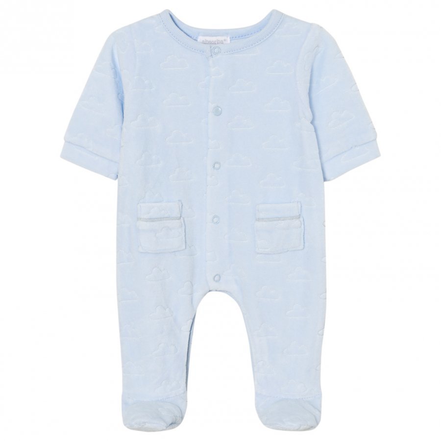 Absorba Footed Baby Body Pale Blue Cloud Velour Body