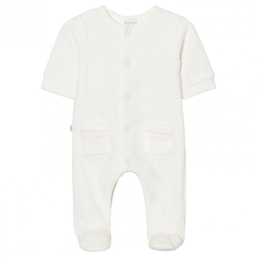 Absorba Footed Baby Body White Cloud Velour Body