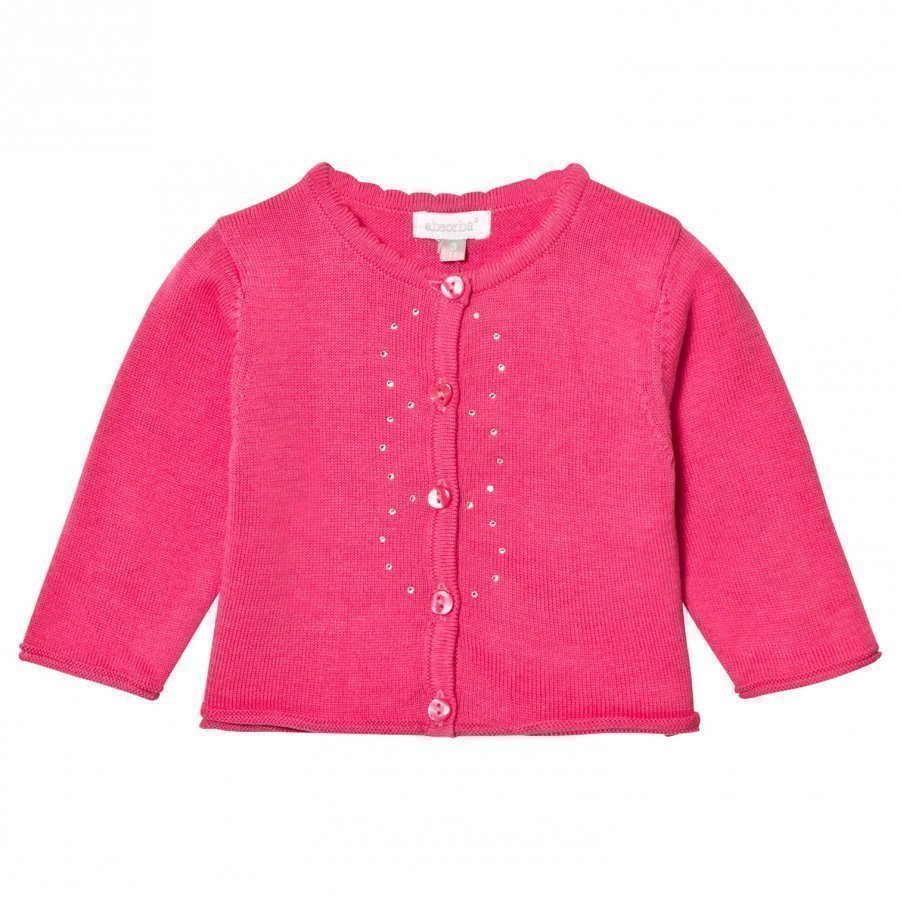 Absorba Fuchsia Knit Cardigan With Diamante Detail Neuletakki