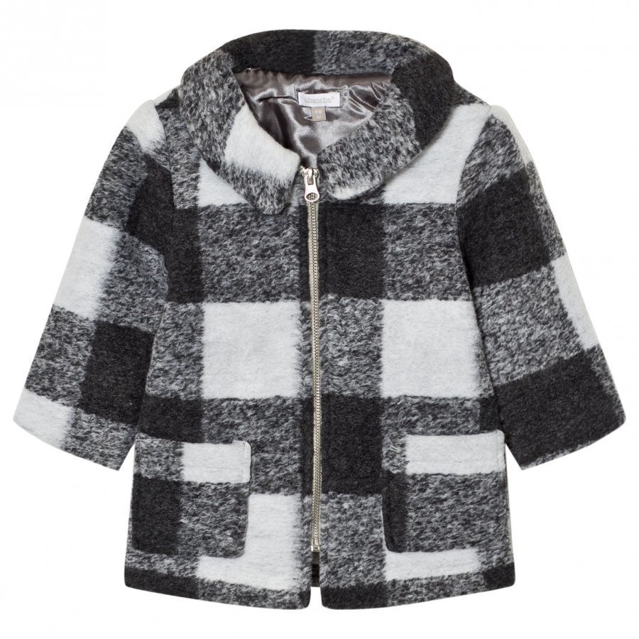 Absorba Grey Check Coat Duffelitakki