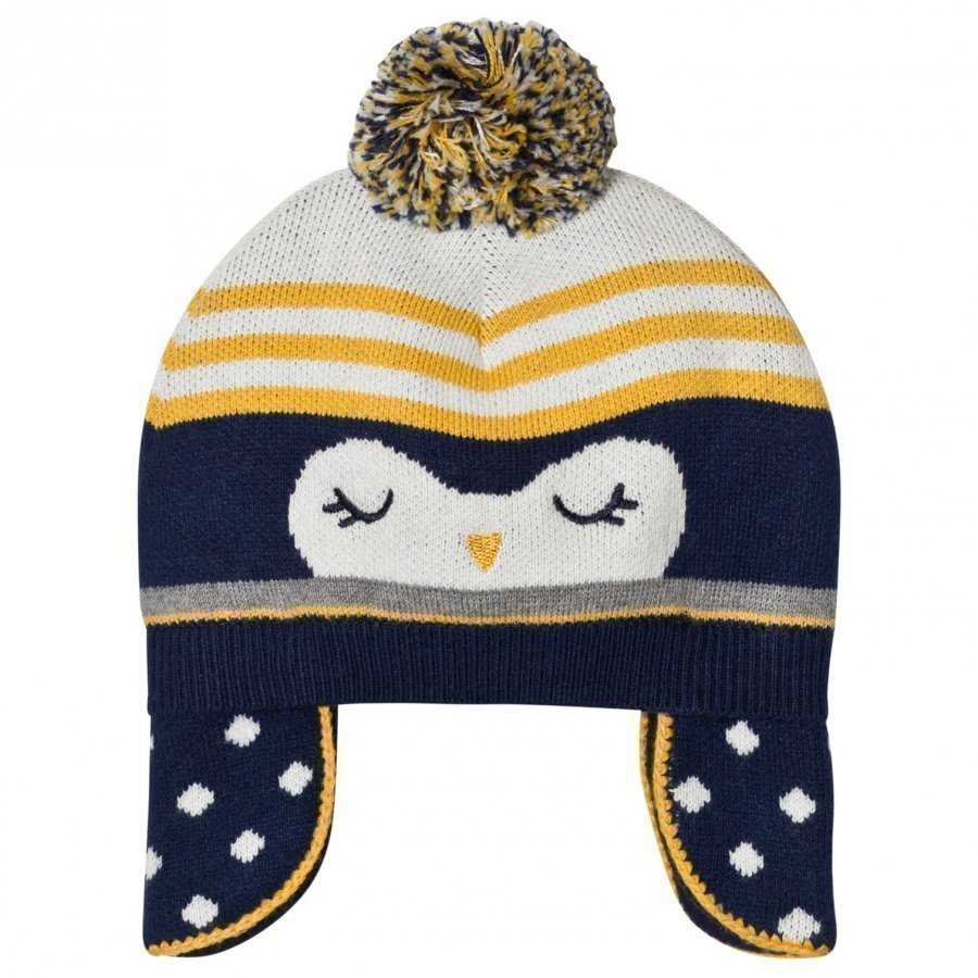 Absorba Navy Penguin Knit Bobble Hat Pipo