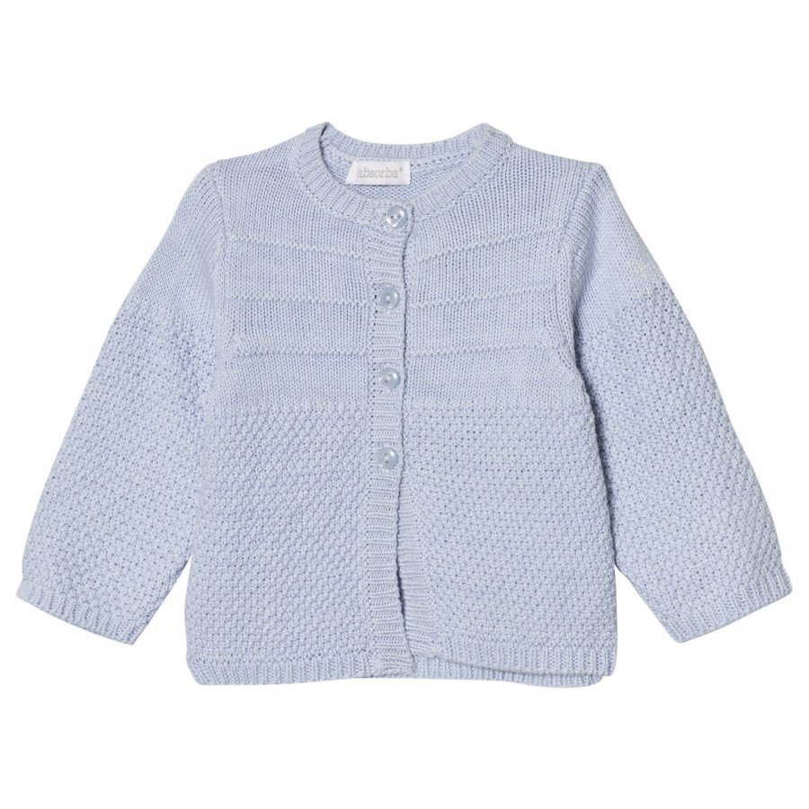 Absorba Pale Blue Cashmere-Cotton Textured Knit Cardigan Neuletakki