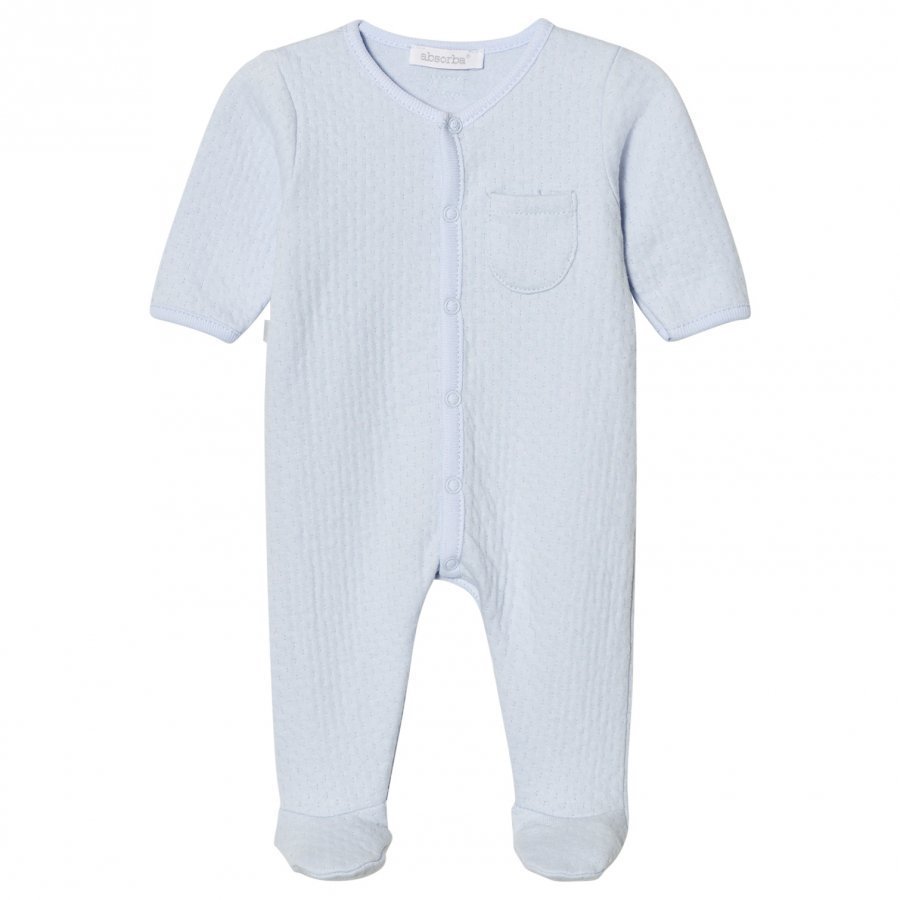 Absorba Pale Blue Textured Babygrow Body