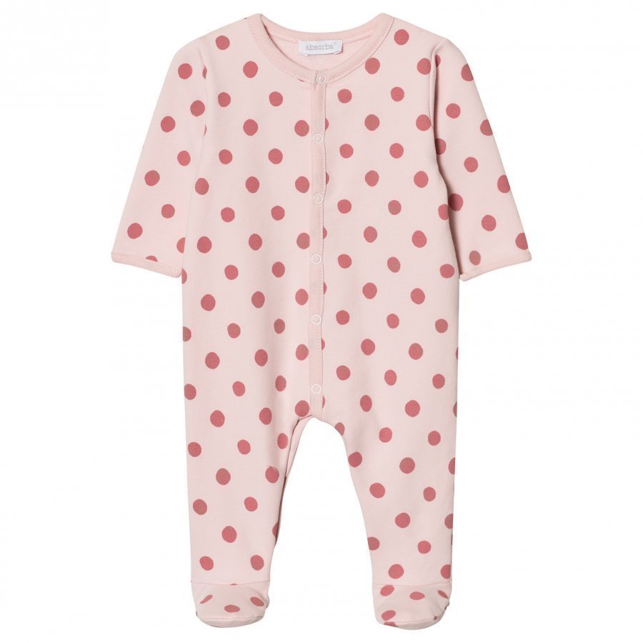 Absorba Pink Spot Padded Footed Baby Body