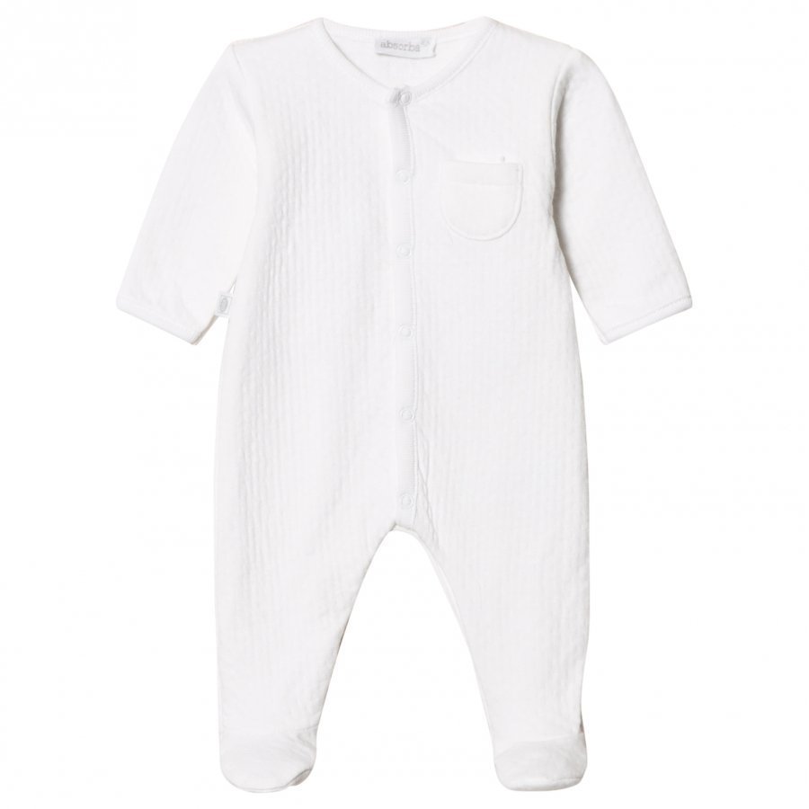 Absorba White Textured Jersey Babygrow Body