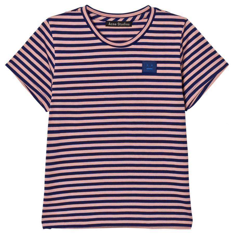 Acne Studios Mini Napa Face Short Tee Pink/Blue T-Paita