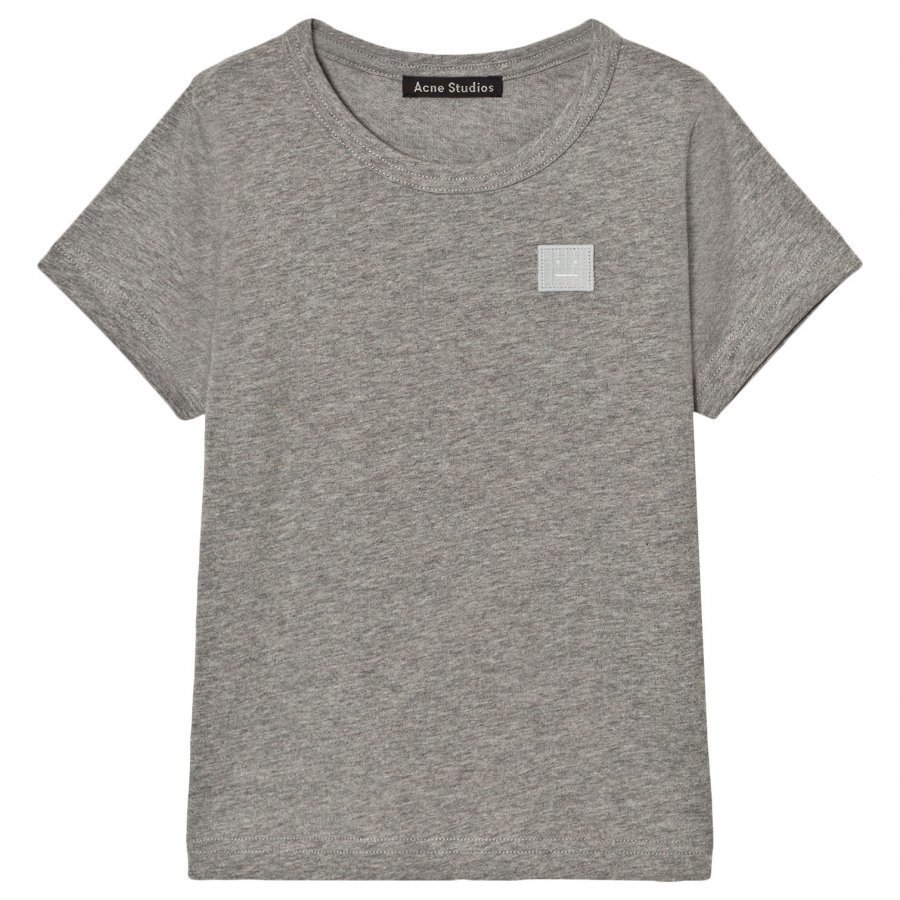 Acne Studios Mini Nash Face Light Grey Melange Short Tee T-Paita