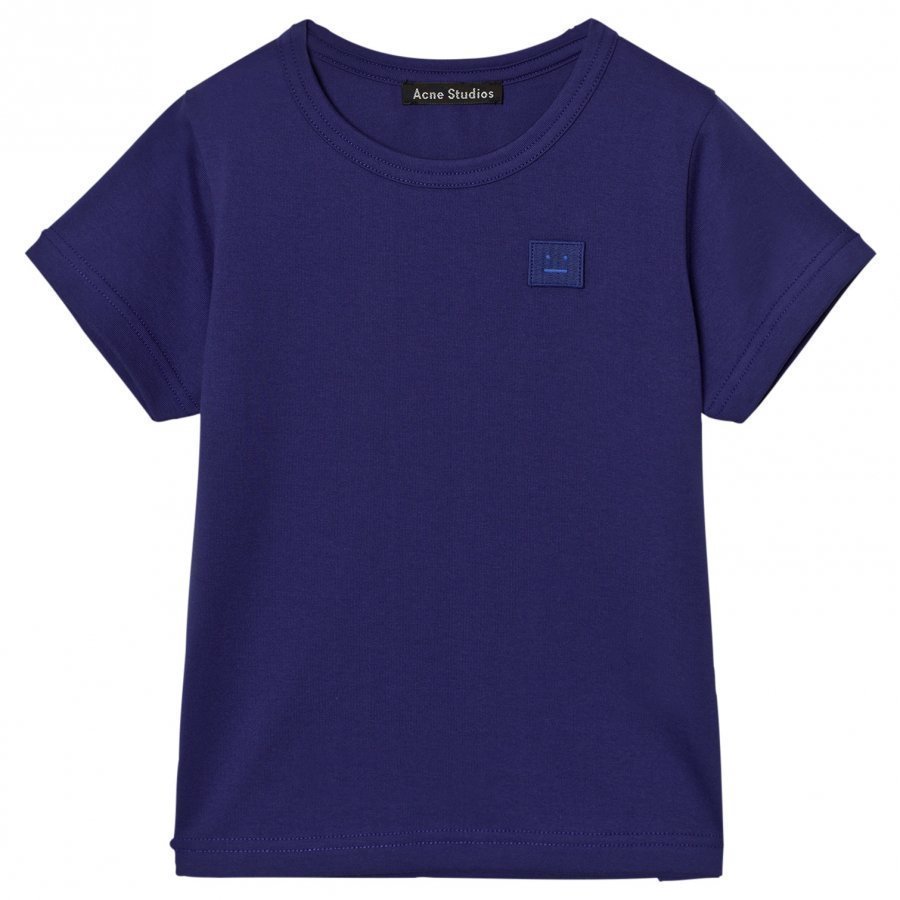 Acne Studios Mini Nash Face Royal Blue Short Tee T-Paita