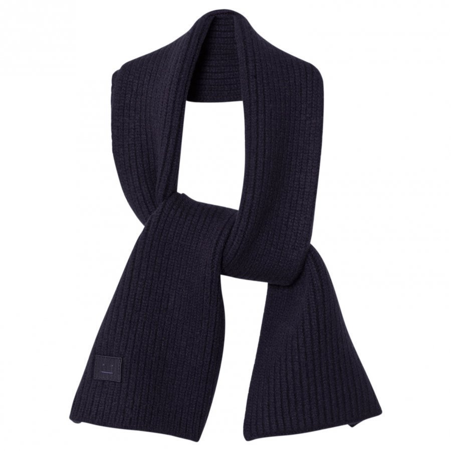 Acne Studios Wool Mini Bansy Scarf Navy Villahuivi