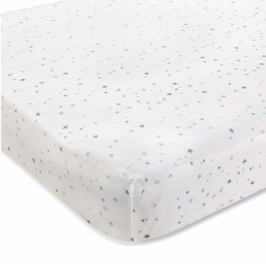 Aden + Anais Night Sky Starburst Cot Sheet Pussilakanasetti