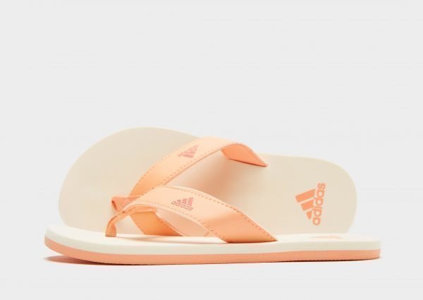 Adidas Beach Thong Flip Flops Coral / White