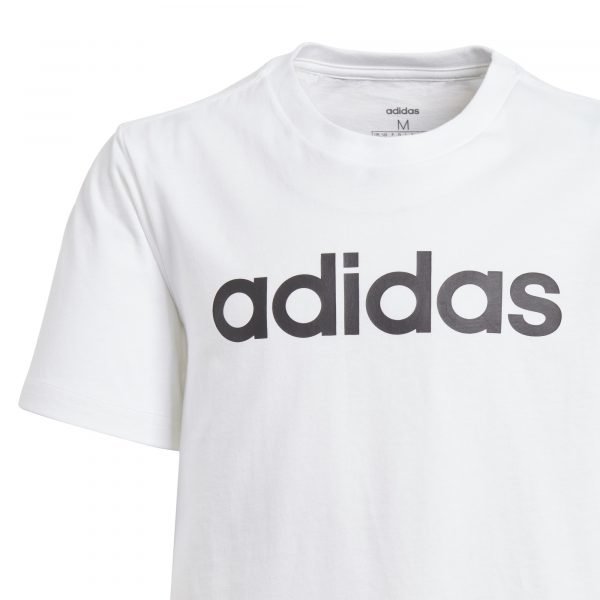 Adidas Essentials Linear T-Paita Nuorten Valkoinen