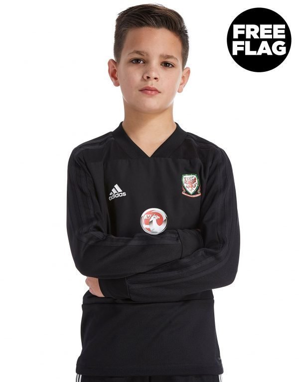 Adidas Fa Wales 2018/19 Training Top Musta