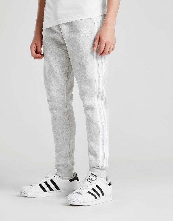 Adidas Originals 3-Stripes Fleece Track Pants Harmaa