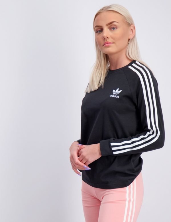 Adidas Originals 3stripes Longsleeve Paita Musta