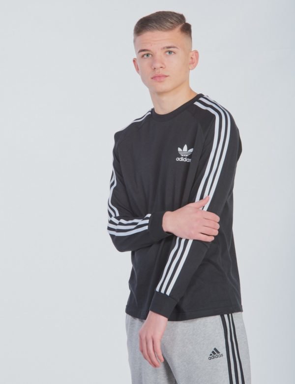 Adidas Originals 3stripes Longsleeve Paita Musta