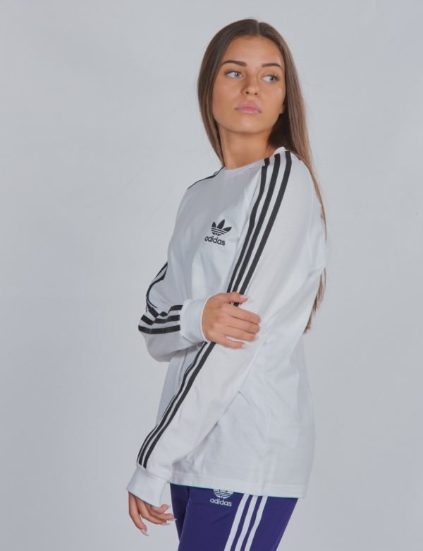 Adidas Originals 3stripes Ls Paita Valkoinen