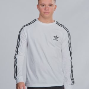 Adidas Originals 3stripes Ls Paita Valkoinen