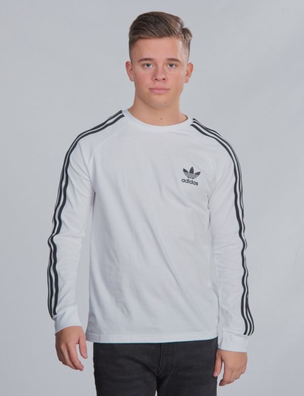 Adidas Originals 3stripes Ls Paita Valkoinen