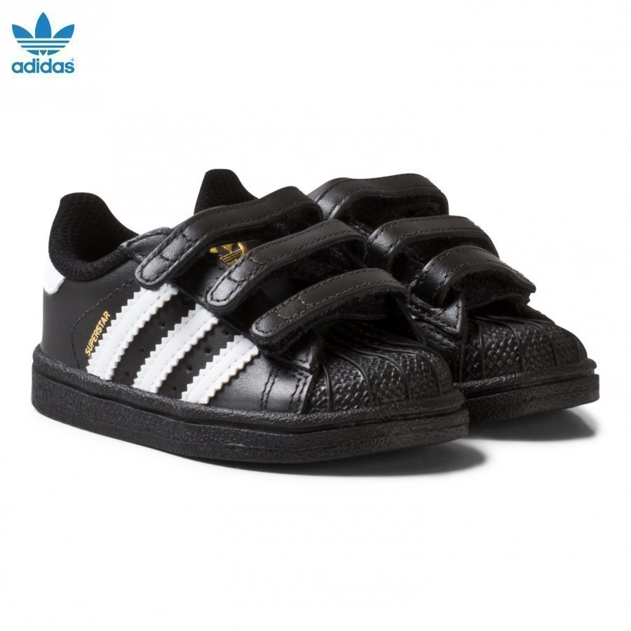 Adidas Originals Black And White Superstar Infant Trainers Lenkkarit