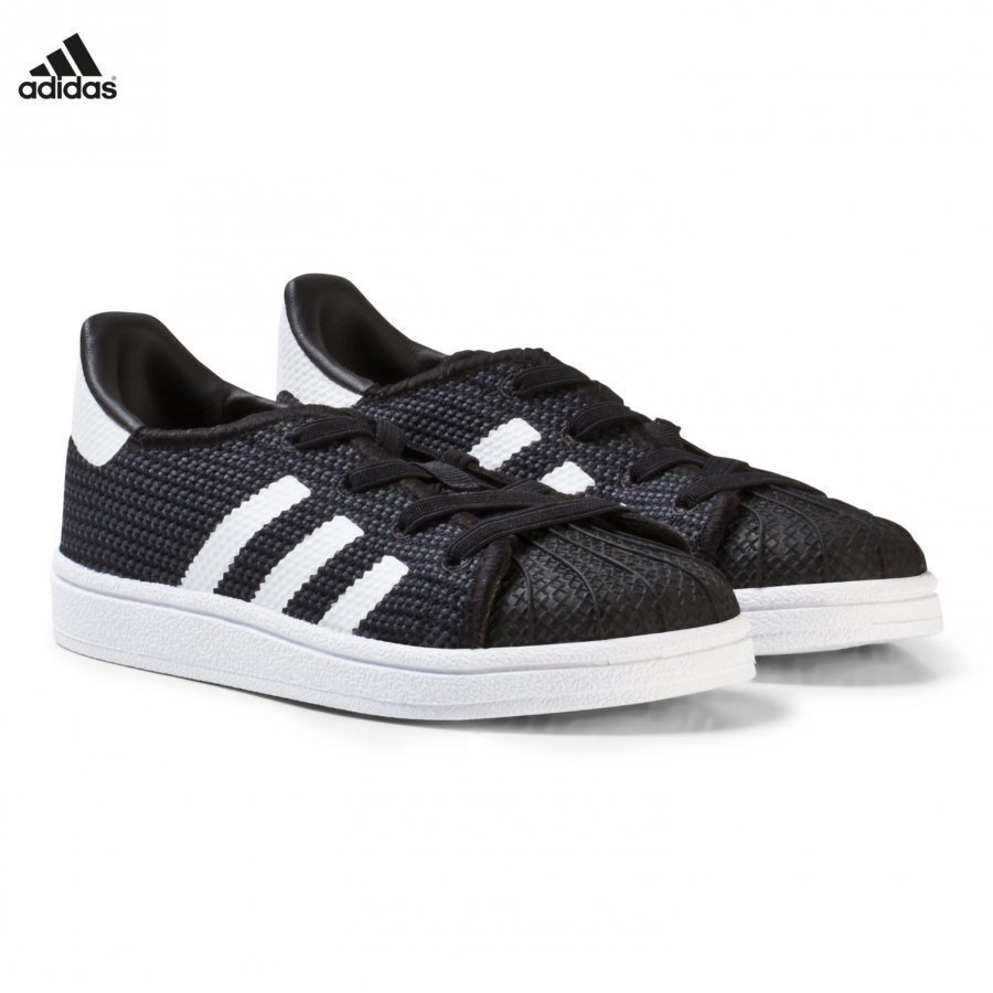 Adidas Originals Black And White Superstar Infant Trainers Lenkkarit