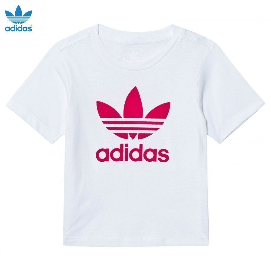 Adidas Originals Flocked Pink Logo Tee T-Paita