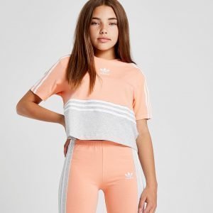 Adidas Originals Girls' Crop Authentic T-Shirt Oranssi