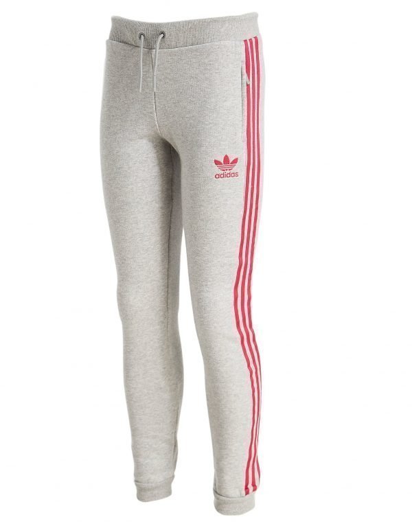 Adidas Originals Girls' Slim Pants Grey Marl / Pink