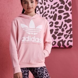 Adidas Originals Girls' Trefoil Huppari Vaaleanpunainen