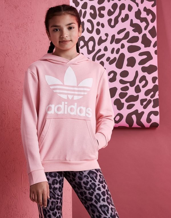 Adidas Originals Girls' Trefoil Huppari Vaaleanpunainen