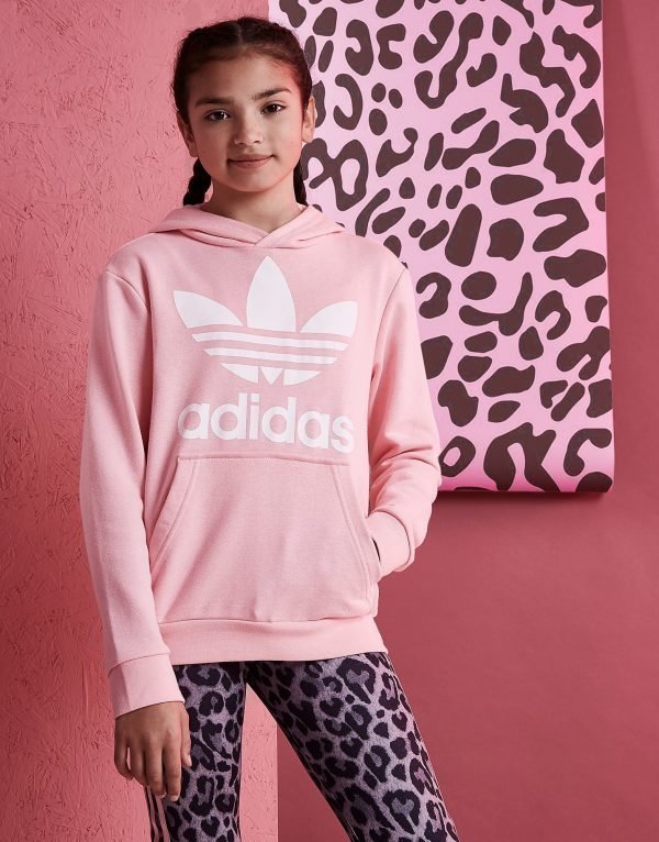 Adidas Originals Girls' Trefoil Huppari Vaaleanpunainen