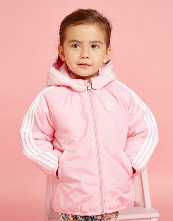 Adidas Originals Girls' Trefoil Padded Jacket Infant Vaaleanpunainen