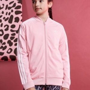 Adidas Originals Girls' Trefoil Superstar Track Top Vaaleanpunainen