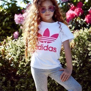 Adidas Originals Girls' Trefoil T-Shirt Valkoinen