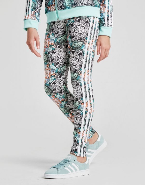 Adidas Originals Girls' Zoo Leggings Monivärinen