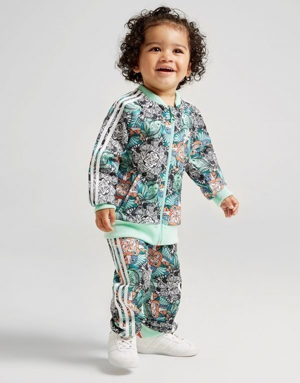 Adidas Originals Girls' Zoo Superstar Tracksuit Infant Vihreä