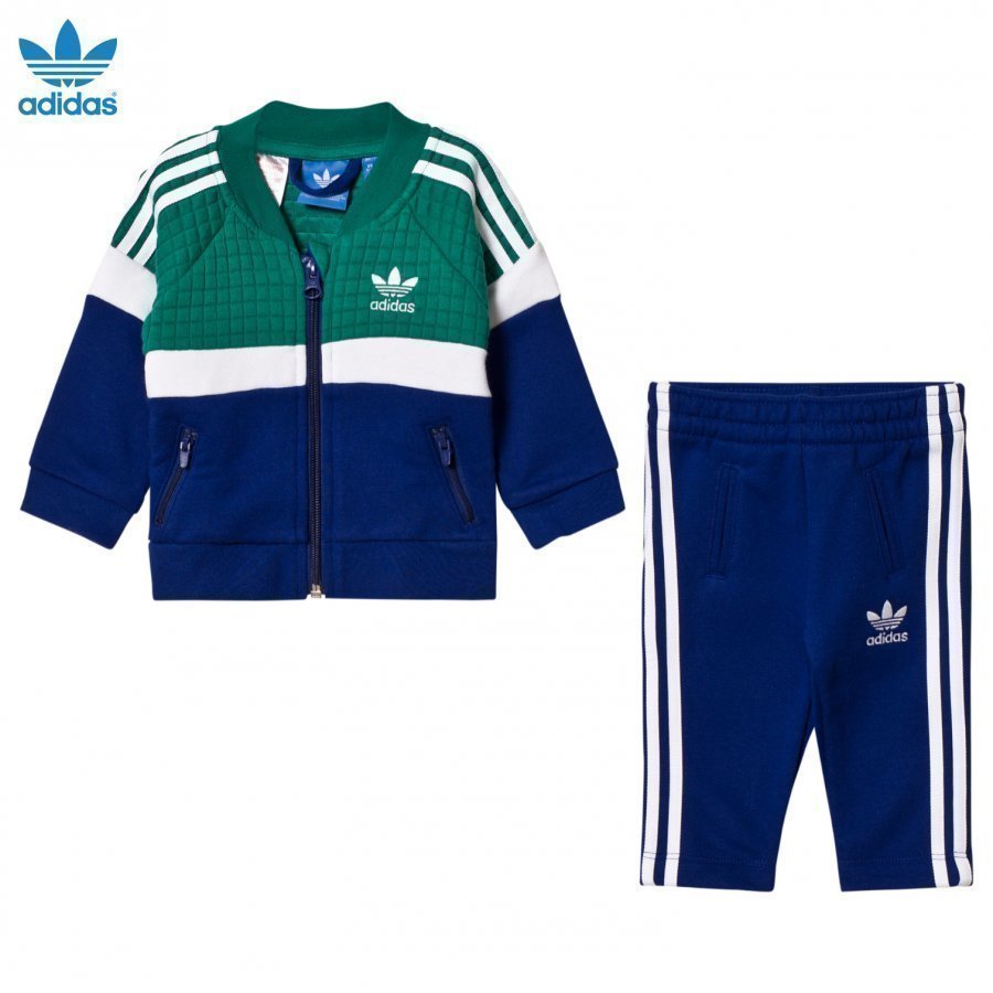 Adidas Originals Infant Tracksuit Green/Blue Verryttelyasu