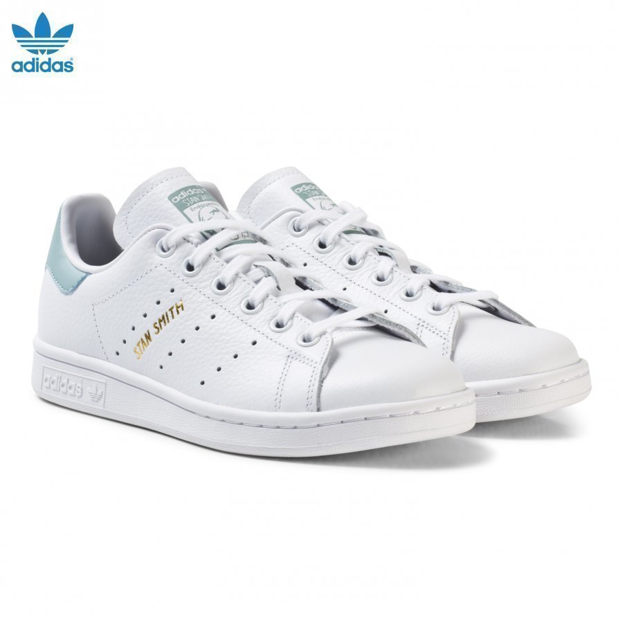 Adidas Originals Junior Stan Smith Trainers White And Mint Green Lenkkarit