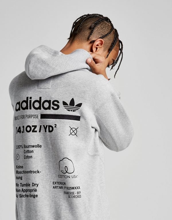 Adidas Originals Kaval Full Zip Hoodie Harmaa