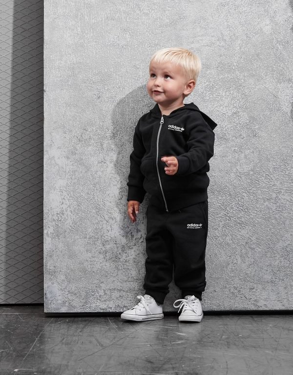 Adidas Originals Kaval Full Zip Tracksuit Infant Musta