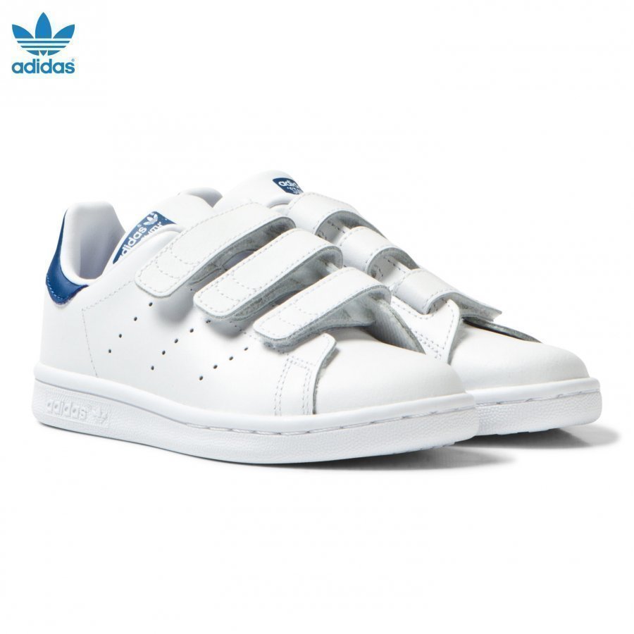 Adidas Originals Kids Stan Smith Trainers White And Blue Lenkkarit