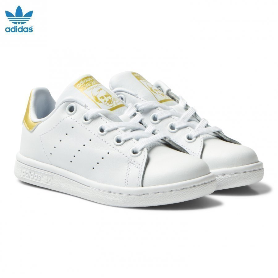 Adidas Originals Kids Stan Smith Trainers White And Gold Lenkkarit