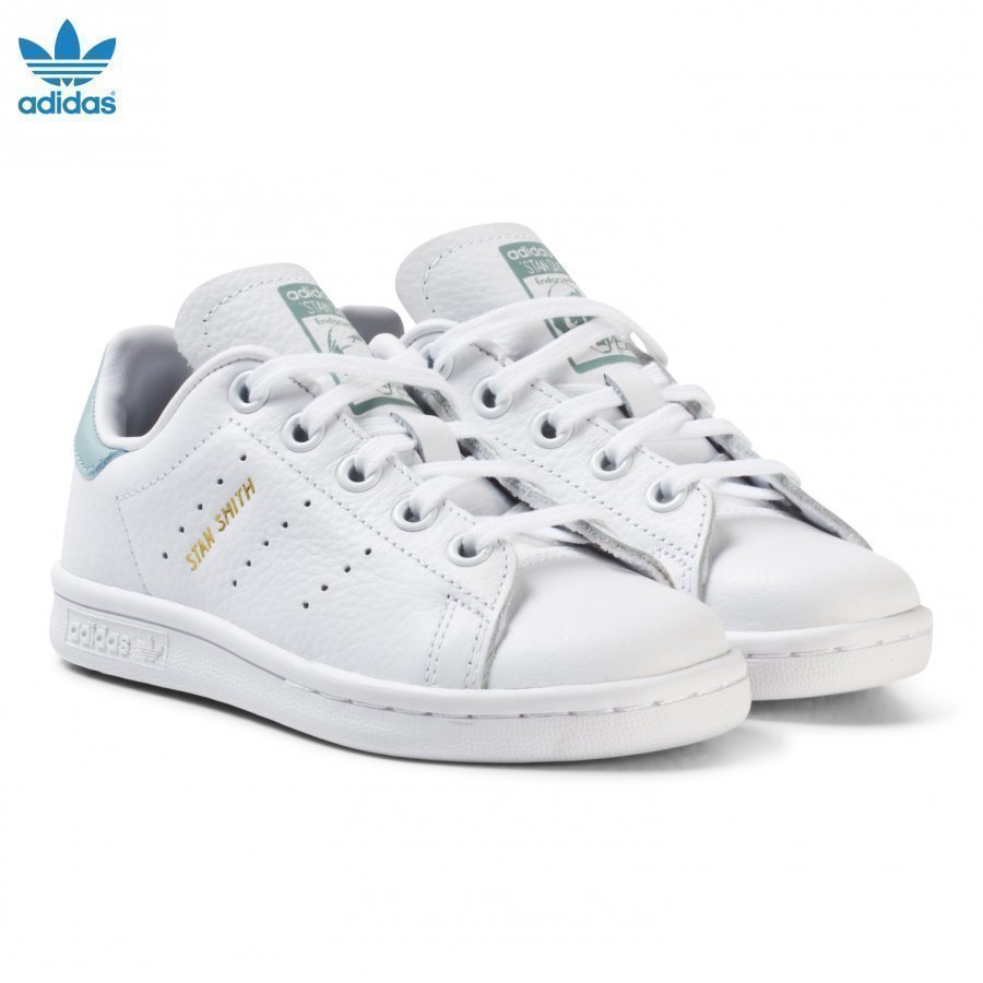 Adidas Originals Kids Stan Smith Trainers White And Mint Green Lenkkarit