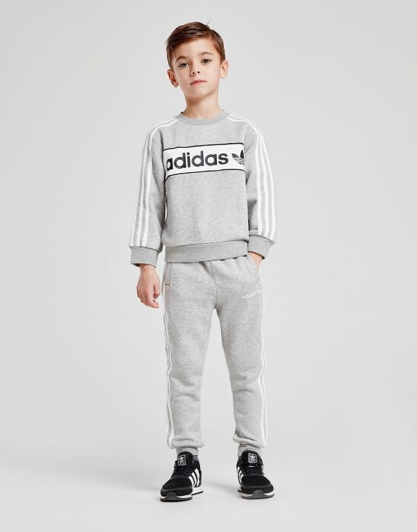 Adidas Originals Linear Crew Suit Harmaa