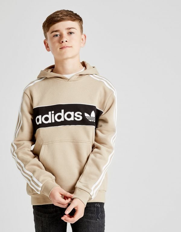 Adidas Originals Linear Fleece Overhead Hoodie Beige