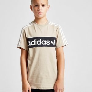 Adidas Originals Linear Logo T-Shirt Beige