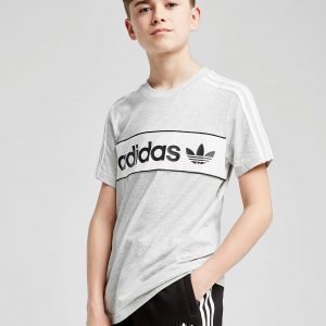 Adidas Originals Linear Logo T-Shirt Harmaa